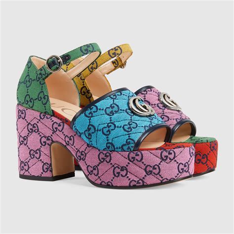 gucci sandals colorful|gucci unisex sandals.